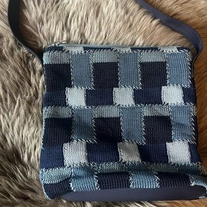 Blue patchwork “the sak” purse